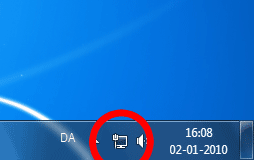 Wireless Icon in taskbar