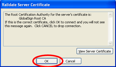 Validate Server Certificate